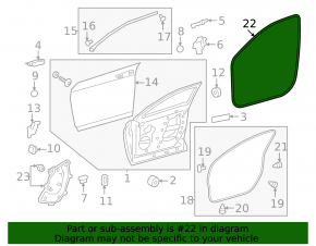 Door seal front right Lexus UX200 UX250h 19-