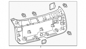 Lexus RX350 RX450h 16-22 black trunk door trim