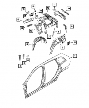 Jeep Cherokee KL 14-18 fuel filler flap assembly