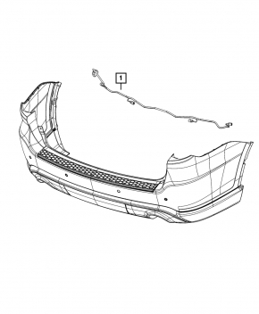 Wiring rear bumper Jeep Grand Cherokee WK2 16-22 for parking sensors