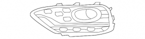 Left bumper grille for Honda Crosstour 2013-15