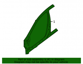 Body pillar central left Nissan Altima 13-18