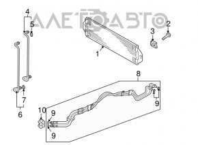 Automatic transmission cooling radiator oil Audi Q7 4L 10-15 3.0 TDI, 3.0