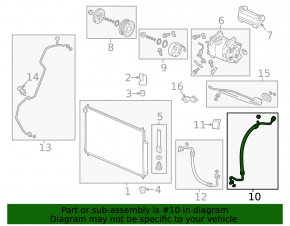 Air conditioning tube condenser-compressor Honda CRV 15-16