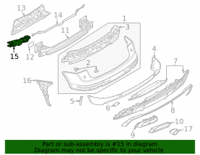 Rear bumper absorber left Audi Q5 80A 18- break