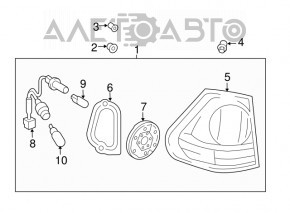 Light outer wing left Lexus RX300 RX330 04-06