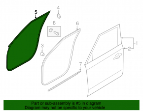 Front right door seal Kia Soul 14-19