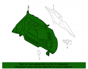 Left arch trim Nissan Rogue 14-17 black under 3 rows, scratches