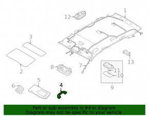 Hyundai Tucson 2022-25 rear left ceiling handle, gray