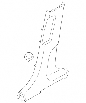 Center pillar trim lower left Hyundai Elantra 21-23 black