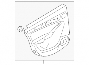 Door trim, rear right card, Audi A4 B8 13-16 rest, black, with black leather insert, black leather armrest, sedan without curtain, molding with dark wood structure, with buttons, scratches, broken fasteners, tears