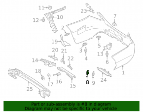 BSM Blind Spot Sensor Bracket, Right, Mercedes C-Class W205 19-21