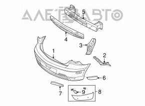 Left rear bumper mounting bracket for Mazda3 03-09 HB