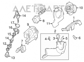 Right steering column switch for Mazda3 MPS 09-13