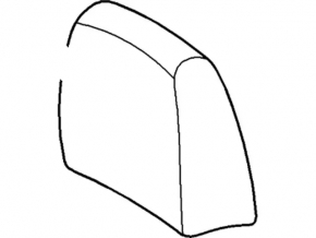 Rear left headrest Ford Flex 13-19 beige leather, cleanable