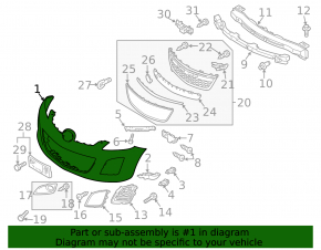 Front bare bumper Mazda CX-7 10-12