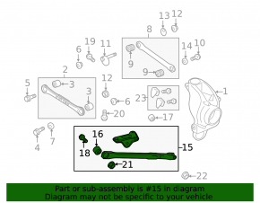 Lower rear left trailing arm for Land Rover Range Rover Evoque 12-18