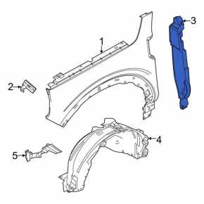 Wing seal door-wing left Ford Bronco Sport 21-25