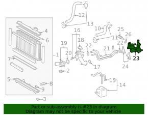 Cooling system flange Lexus IS 14-20