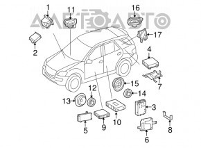 Speaker door rear left Mercedes W164 ML X164 GL