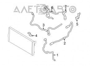 Upper cooling pipe BMW 5 F10 11-16 3.0T