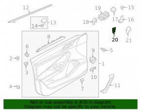 Central lock button front left VW Jetta 19- black