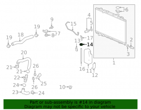 Acura MDX Coolant Expansion Tank Cap 14-16