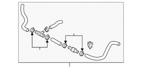 Lower cooling hose VW Passat b7 12-15 USA 3.6