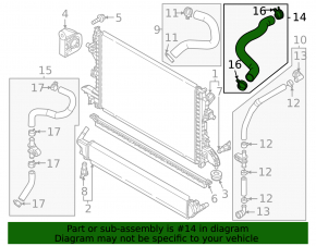 Upper cooling pipe Kia Niro 23- HEV, PHEV
