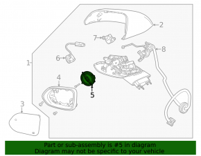 Chevrolet Equinox EV 24-26 right side mirror motor