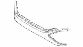 Front bare central bumper VW Taos 22-25 black