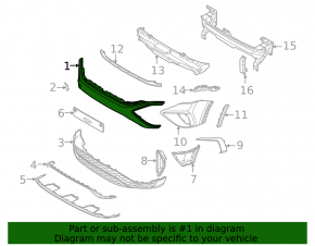 Front bare central bumper VW Taos 22-25 black