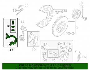 Front right brake hose Volvo S60 19-25