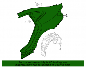 Quarter wing rear right BMW i4 22-26