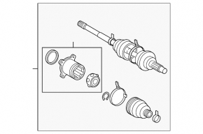 Rear right axle drive for Toyota Highlander 01-07 hybrid