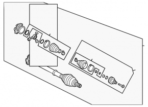 Front left half-shaft drive for Audi A6 C8 19-24