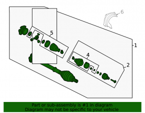 Drive axle shaft front left Audi A6 C8 19-