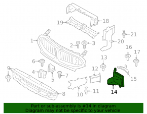 Additional radiator duct for BMW 8 G15 G16 20-25 M8 S63