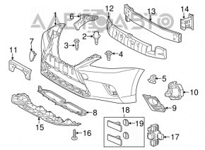 Front Bumper Guard Lexus CT200h 11-17 TYC