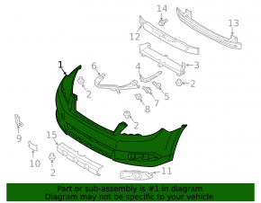 Front bumper bare Subaru Outback 10-12 prerest
