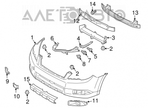 Front bumper bare Subaru Outback 10-12 prerest