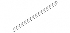 Subaru Impreza WRX GH 2008-2014 5D black door-glass molding, front right center
