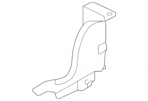 Left radiator deflector Nissan Versa Note 13-16 under headlight