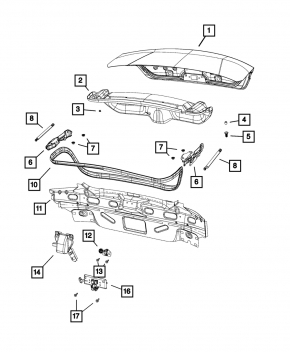 Chrysler 200 4d trunk lid lock 11-14