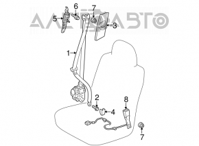Front right belt tensioner for Toyota Prius 30 10-13