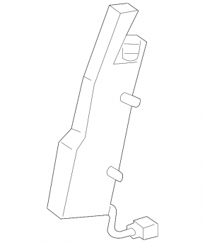 Airbag rear right seat Lexus IS 14-20 leather black