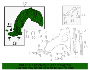 Front right mudguard Honda Clarity 18-21 OEM
