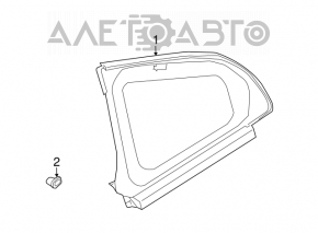Nissan 350z rear left window with blind glass
