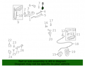 Plug outer handle front right Audi Q3 8U 15-18