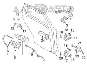 Plug outer handle front right Porsche Macan 15-